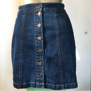 Mudd Button Down Denim Skirt